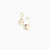 Dinosaur Designs Earth Wire Earrings in Cappuccino Colour resin with Gold-Filled Material..