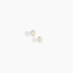 Dinosaur Designs Bones Stud Earrings in Chalk Swirl Colour resin with Silver-Plated Brass Material..