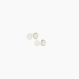 Dinosaur Designs Bones Stud Earrings in Chalk Swirl Colour resin with Silver-Plated Brass Material..