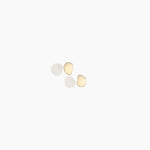 Dinosaur Designs Bones Stud Earrings in Cream Colour resin with Silver-Plated Brass Material