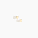 Dinosaur Designs Bones Stud Earrings in Cream Colour resin with Silver-Plated Brass Material..