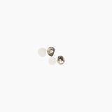 Dinosaur Designs Bones Stud Earrings in Granite Colour resin with Silver-Plated Brass Material..