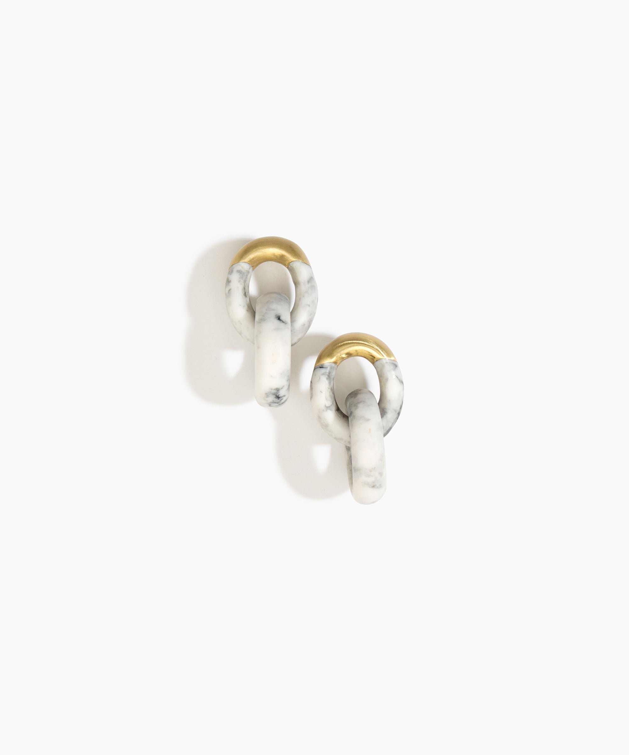 Small Rock Chain Earrings