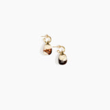 Dinosaur Designs Small River Rock Hoop Earrings in Light Horn Colour resin with Brass Hoop Material..