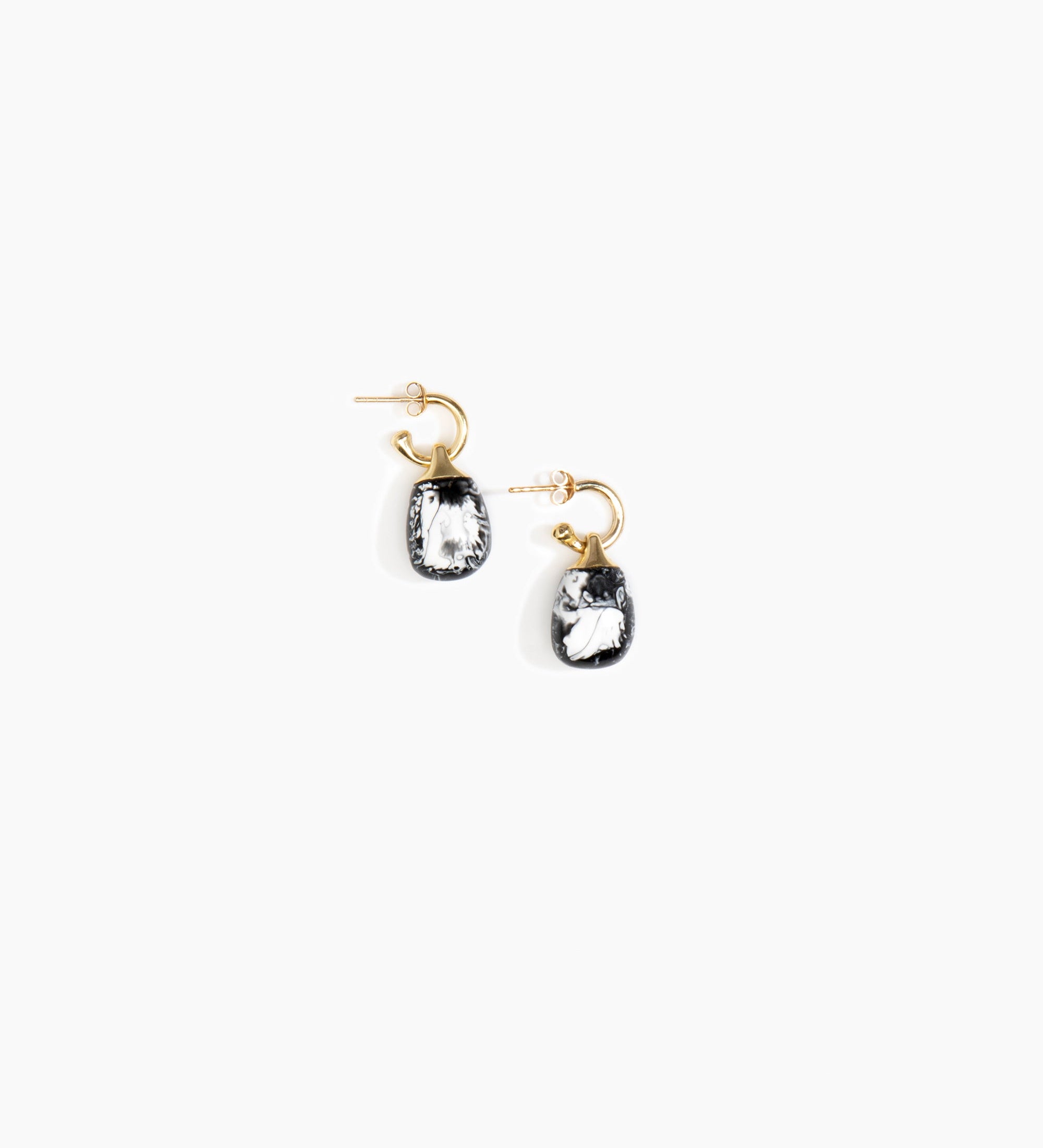 Small River Rock Hoop Earrings