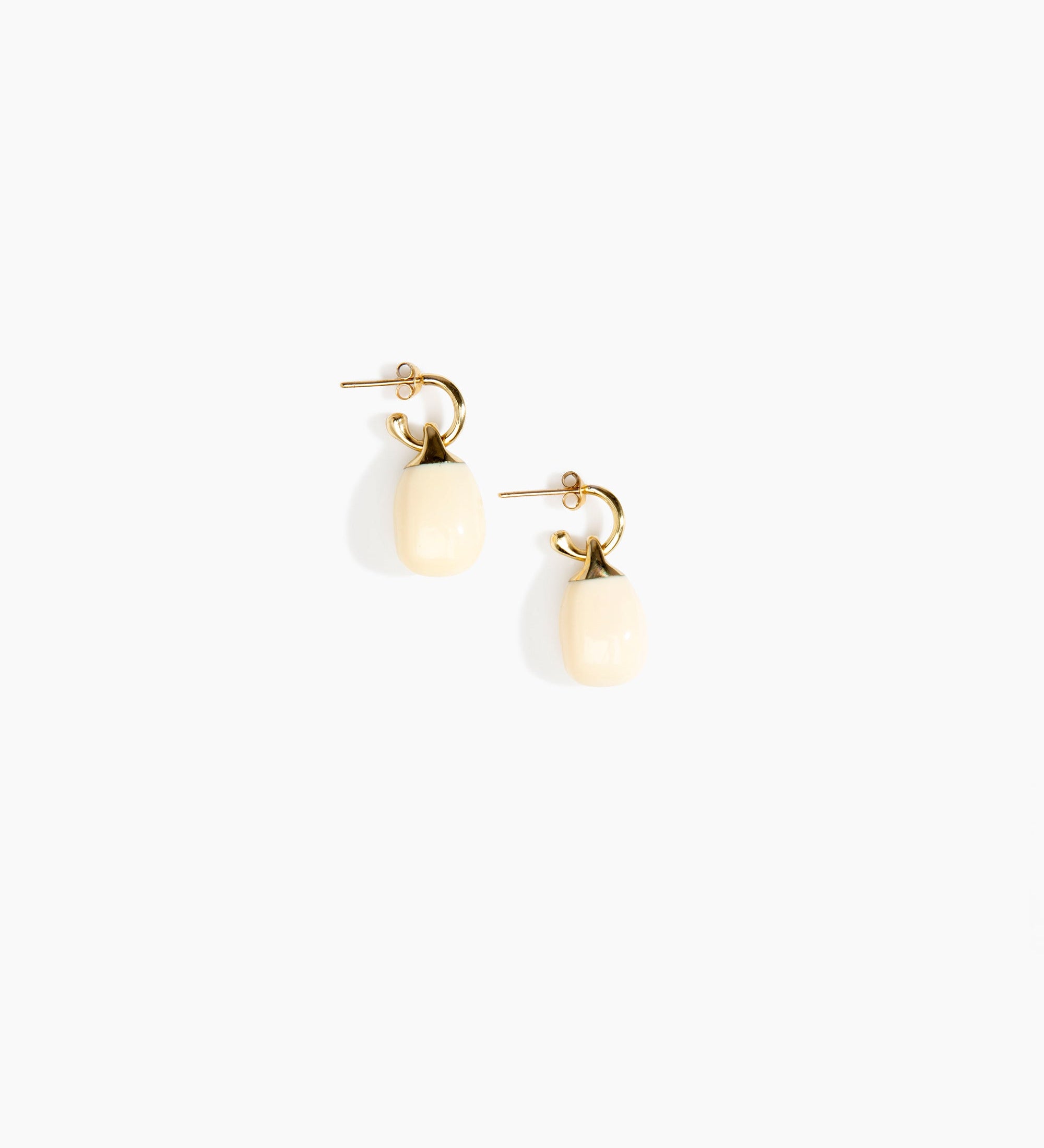 Small River Rock Hoop Earrings