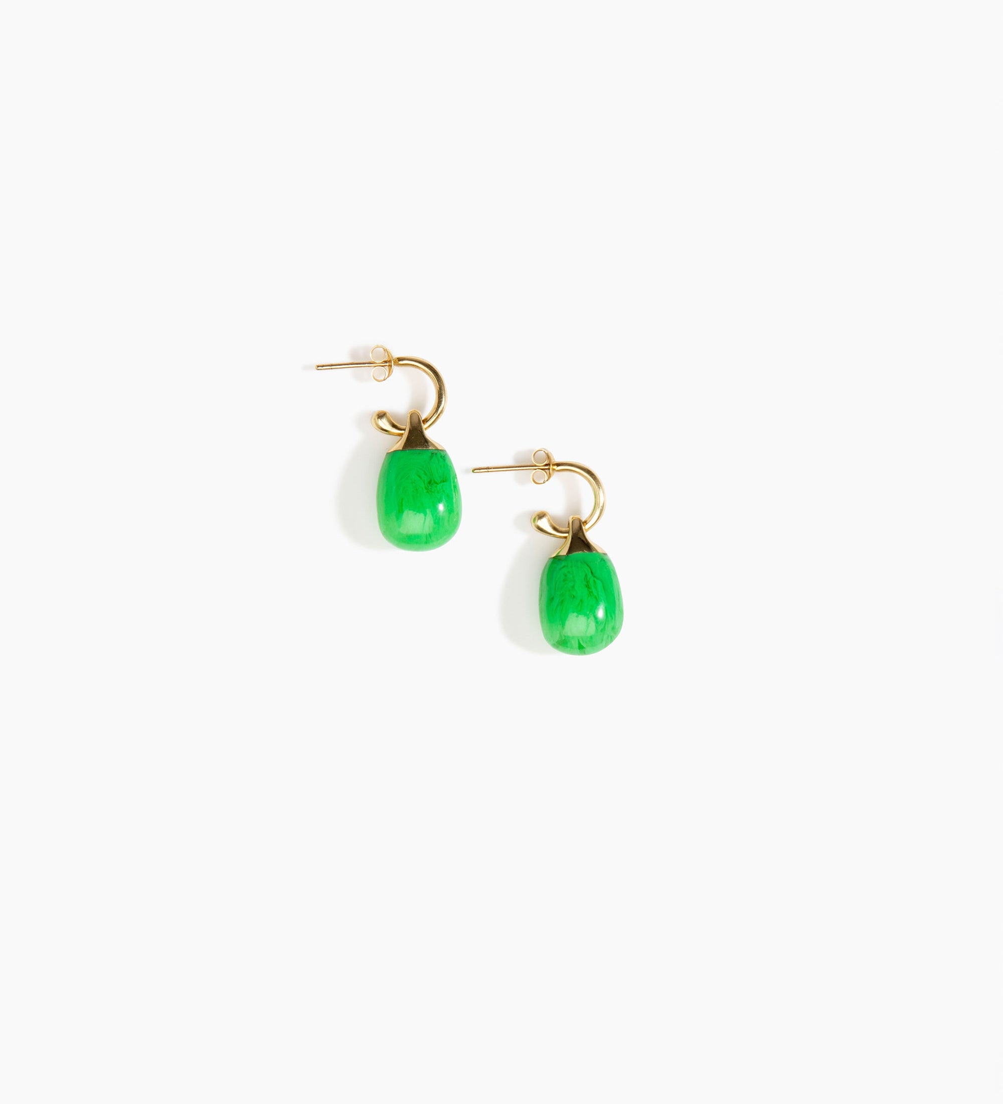 Small River Rock Hoop Earrings