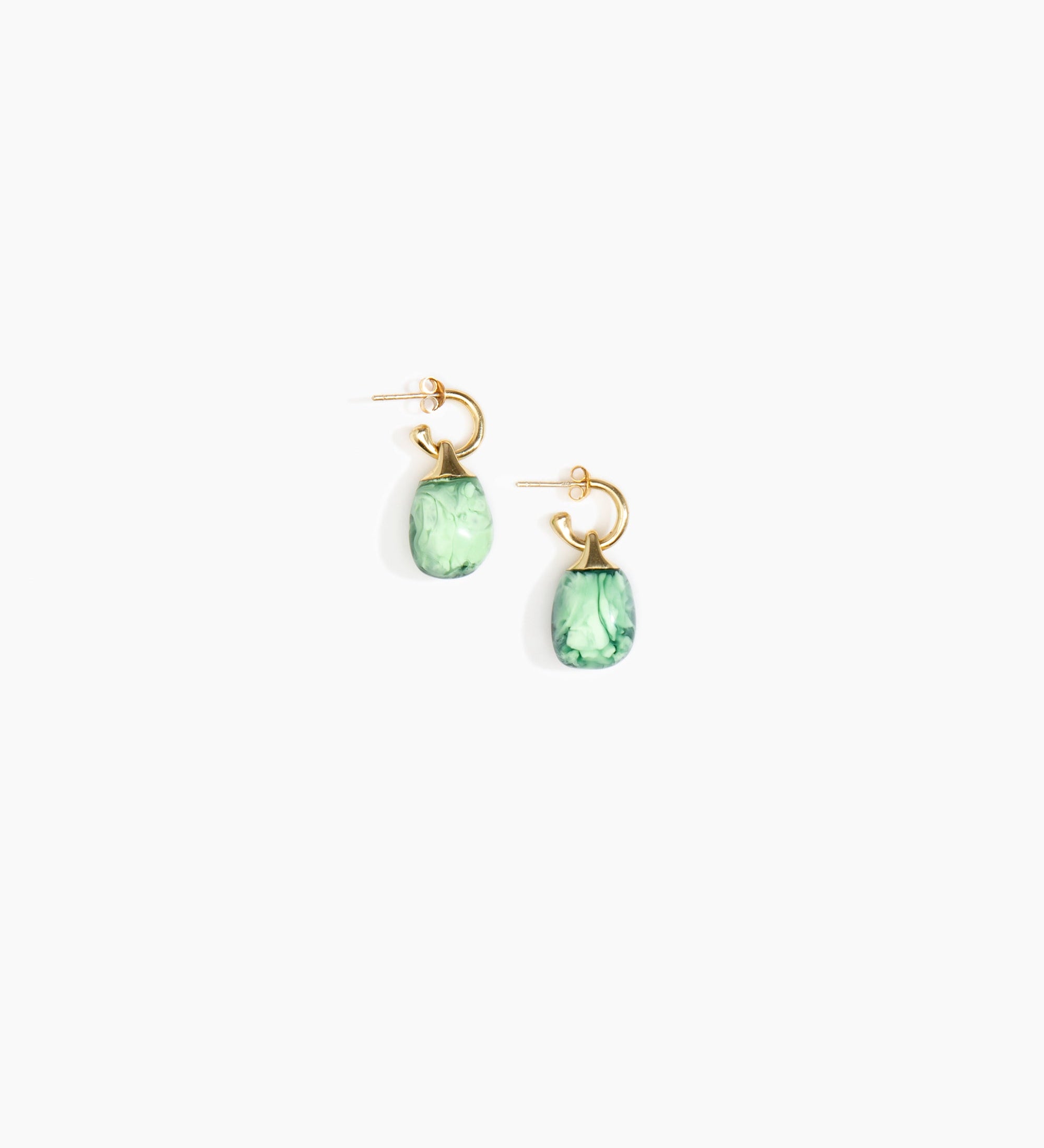 Small River Rock Hoop Earrings