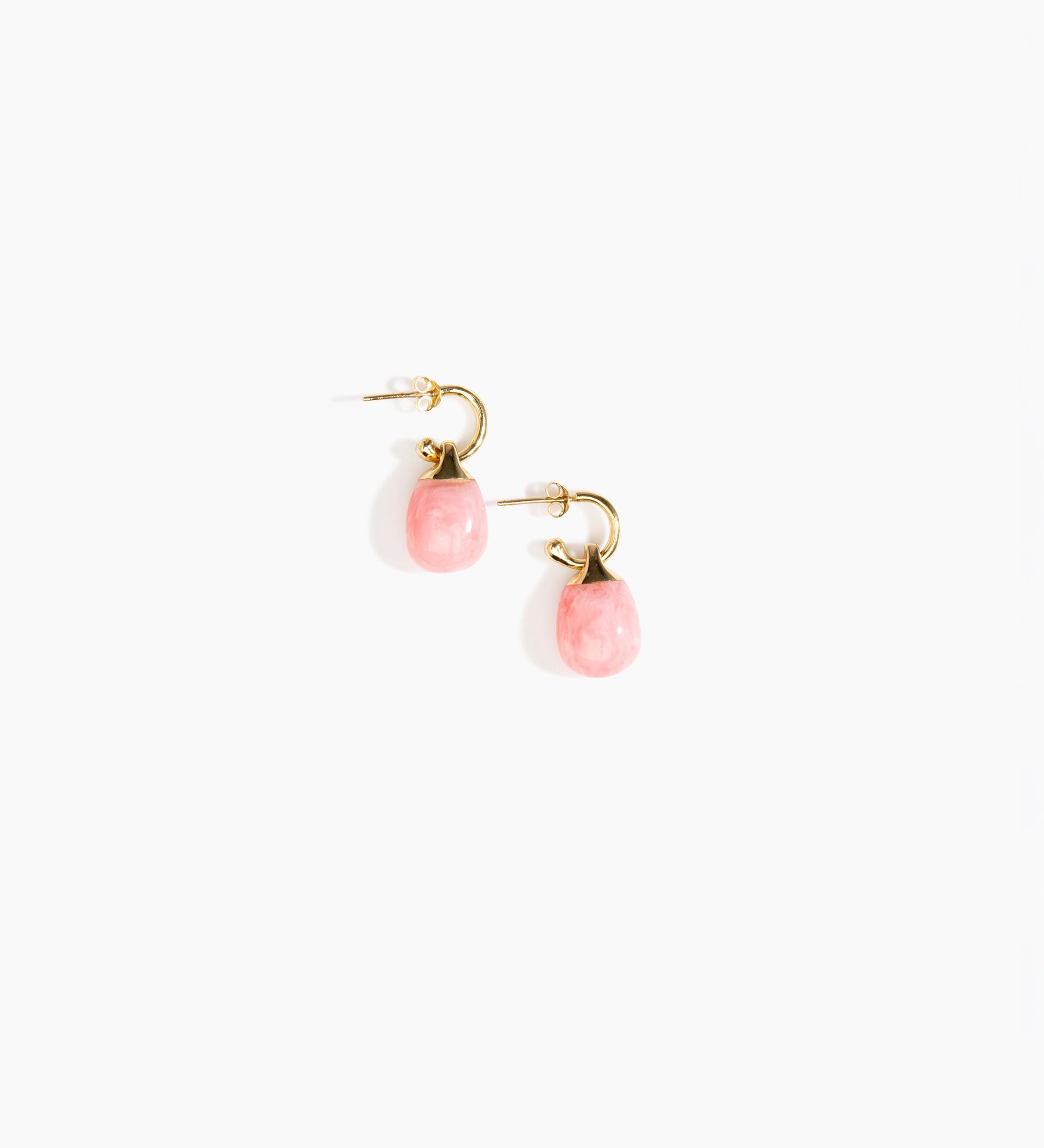 Small River Rock Hoop Earrings
