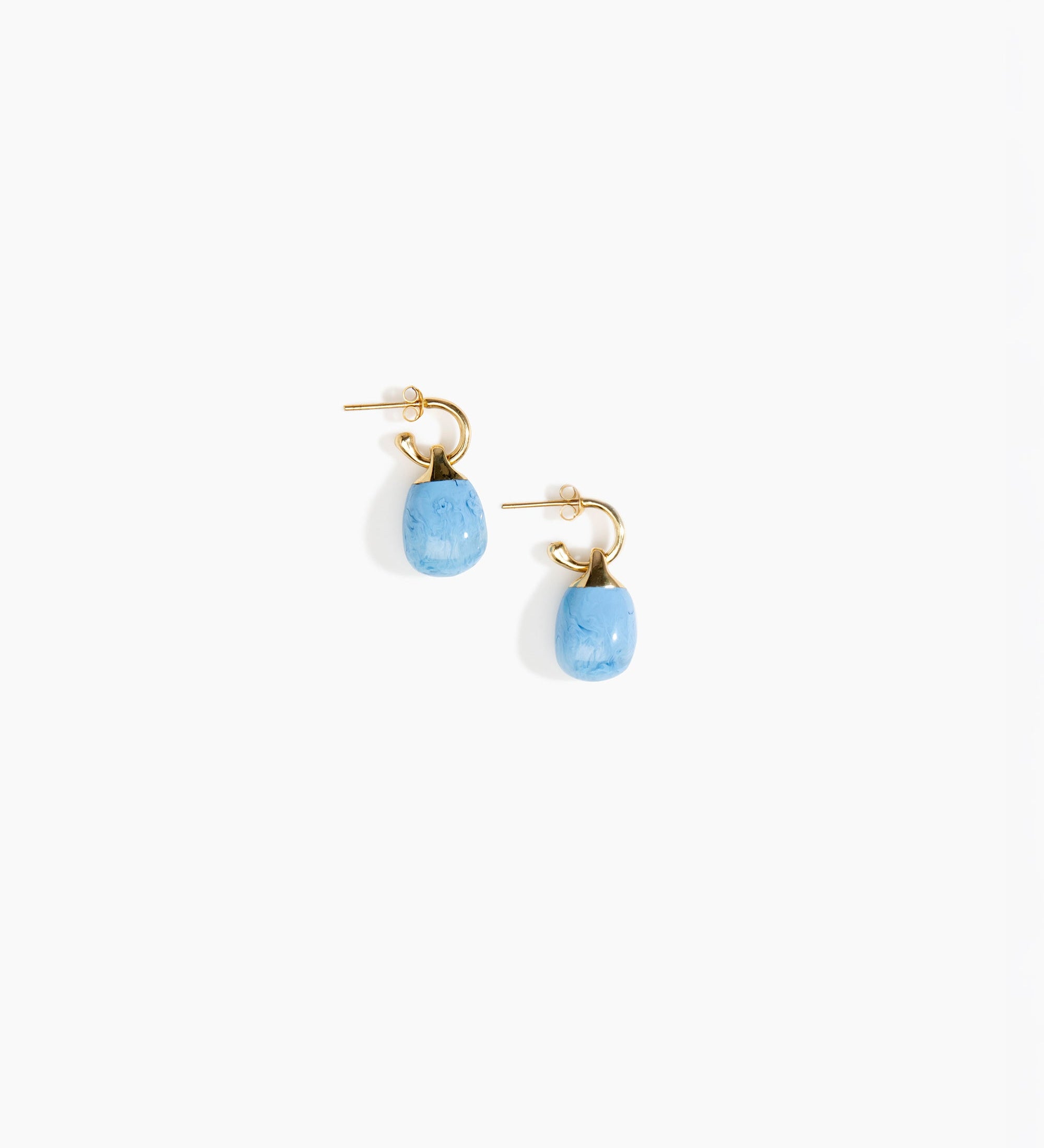 Small River Rock Hoop Earrings