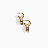 Small Rock Hoop Earrings