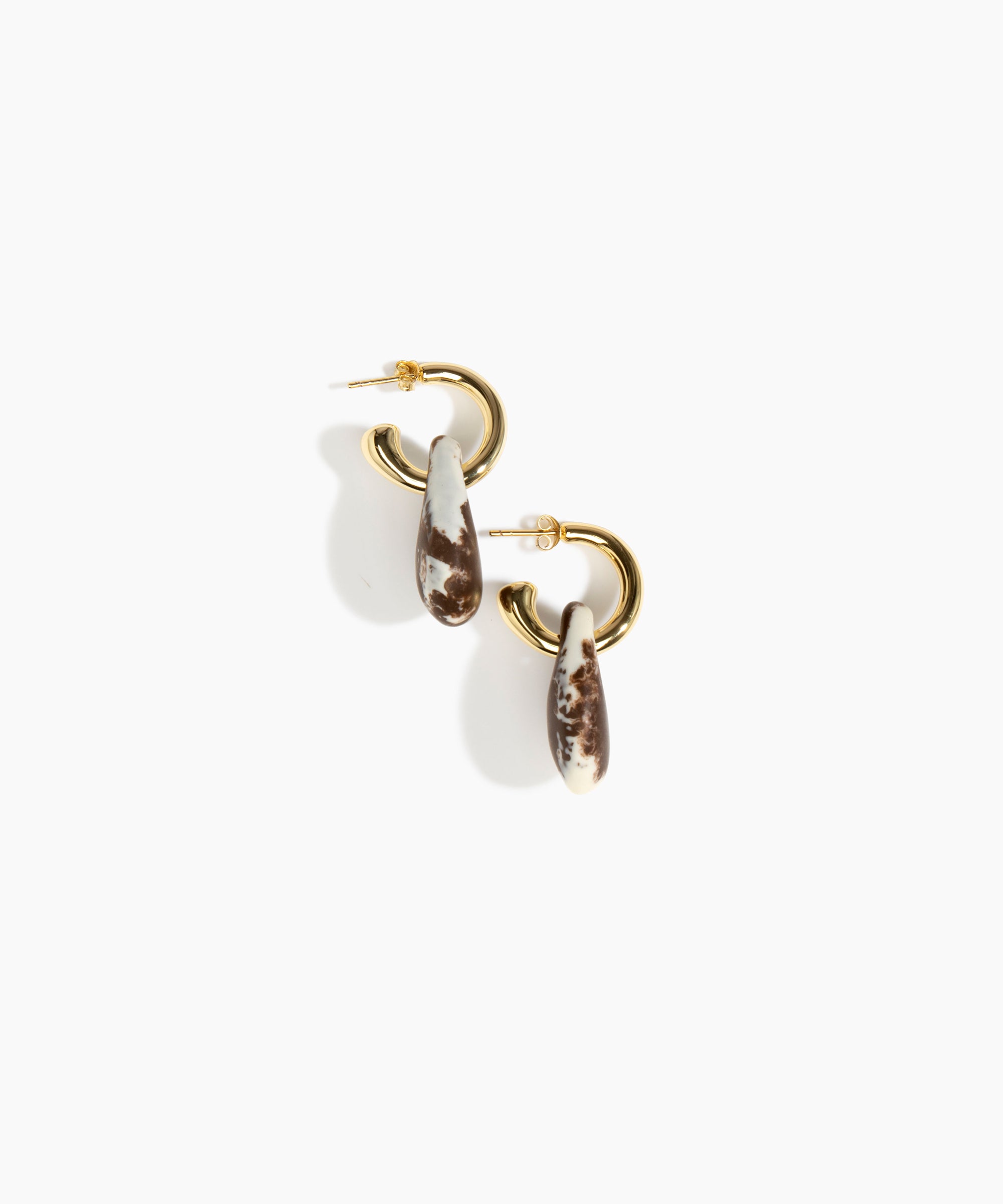 Small Rock Hoop Earrings