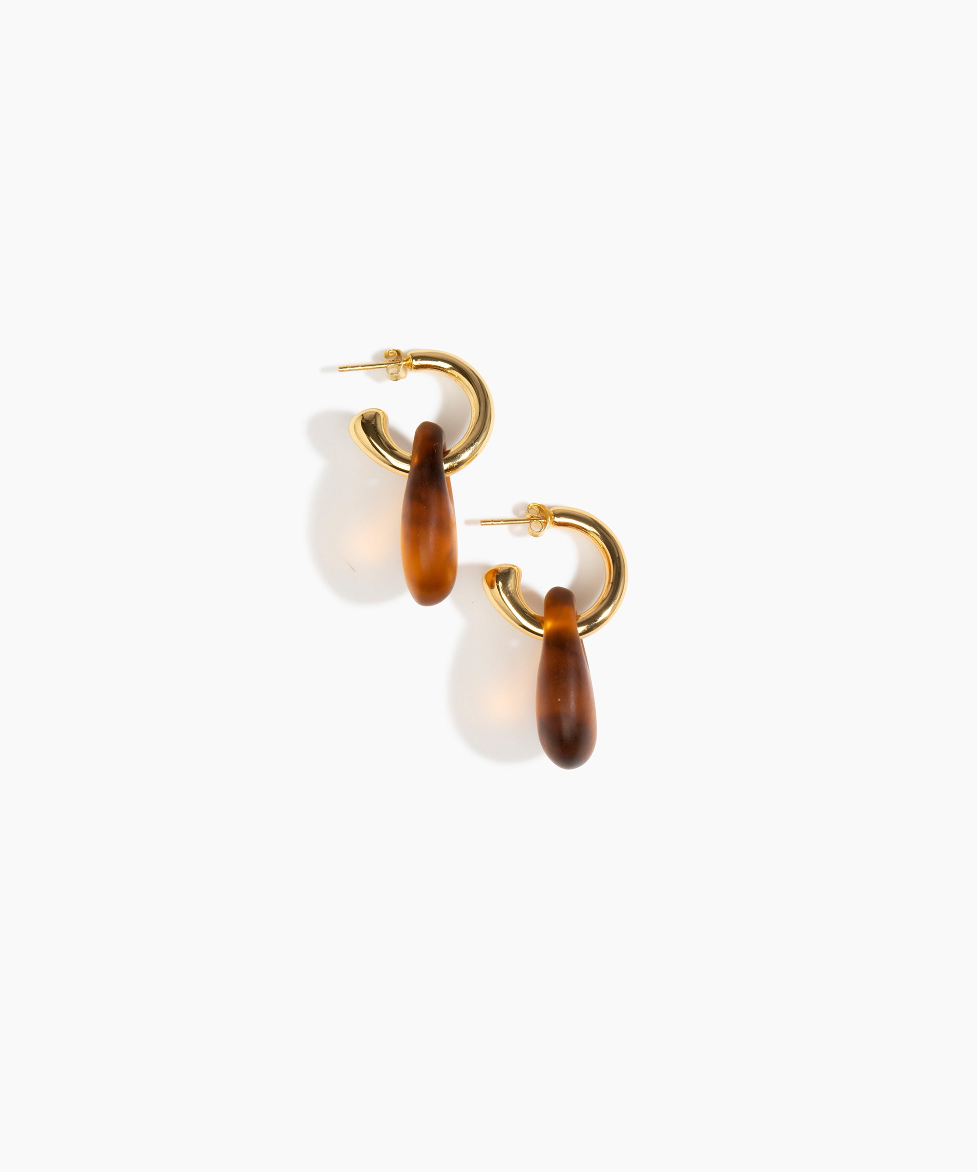 Small Rock Hoop Earrings