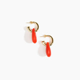 Small Rock Hoop Earrings