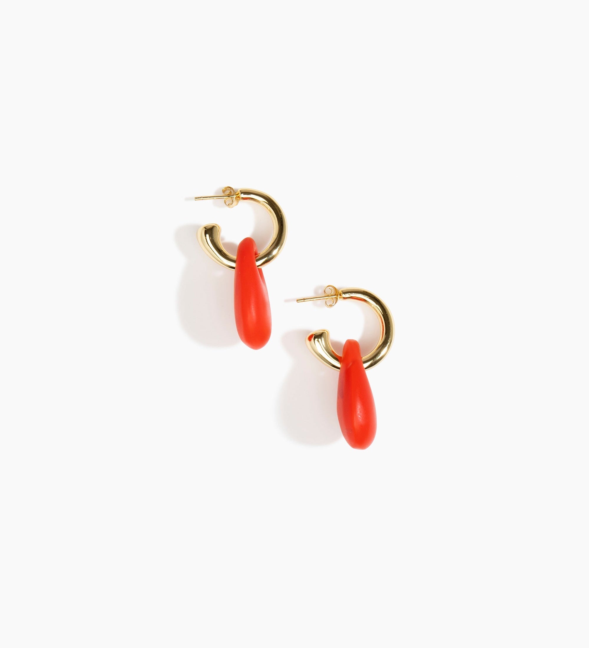 Small Rock Hoop Earrings