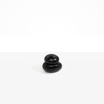 Dinosaur Designs Medium Pebble Jar in Black Colour resin..