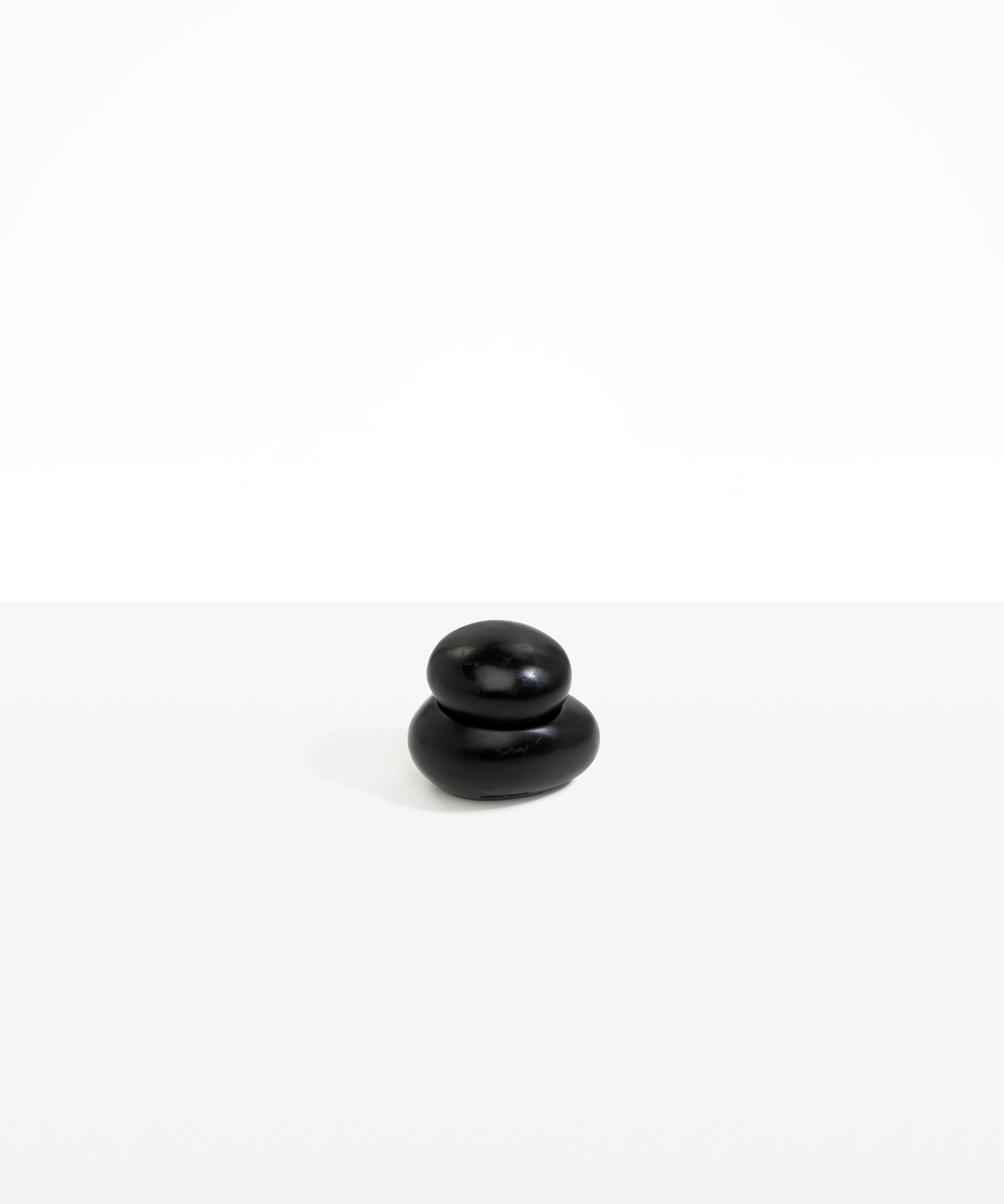 Dinosaur Designs Medium Pebble Jar in Black Colour resin..