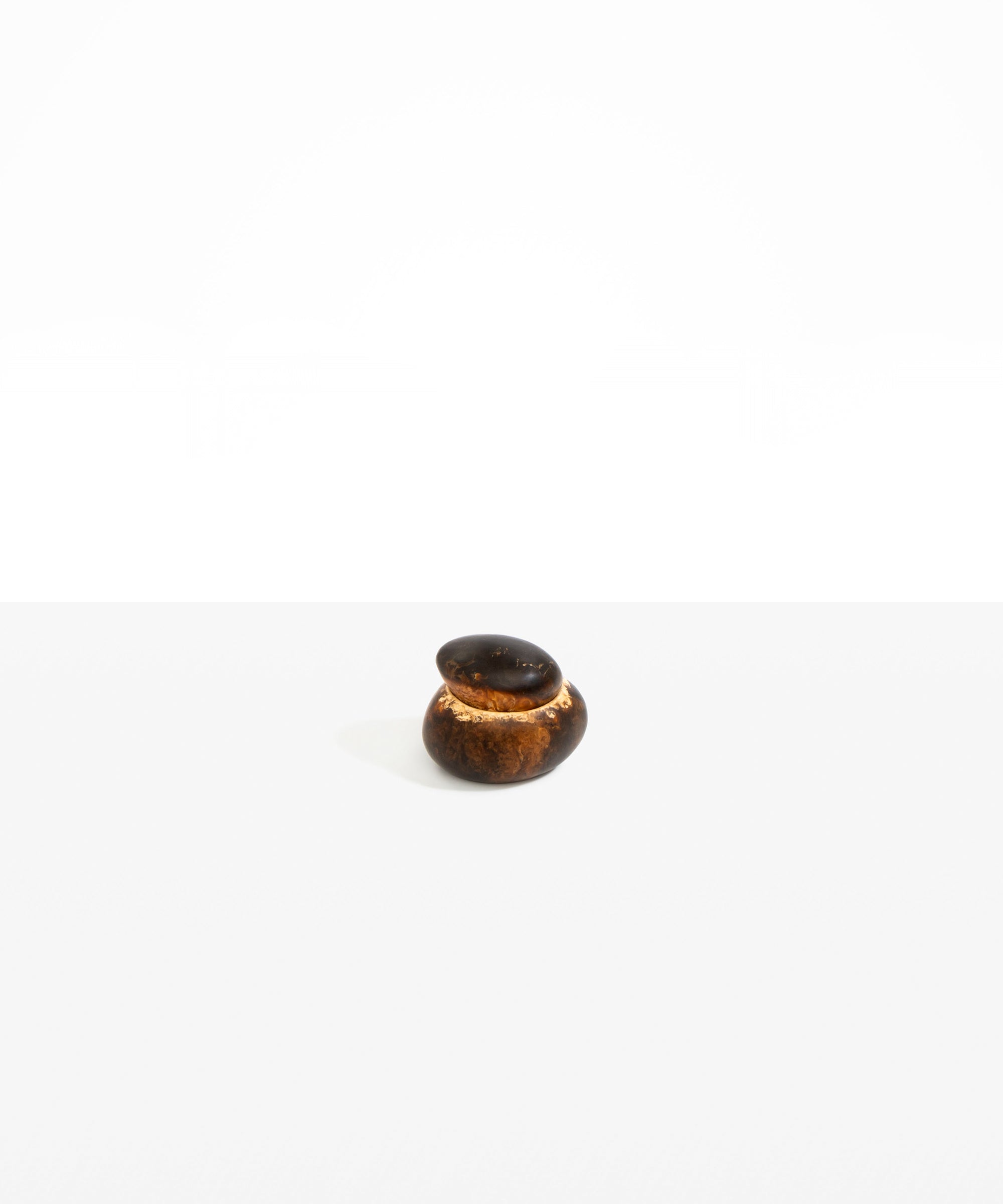 Dinosaur Designs Small Pebble Jar in Dark Horn Colour resin