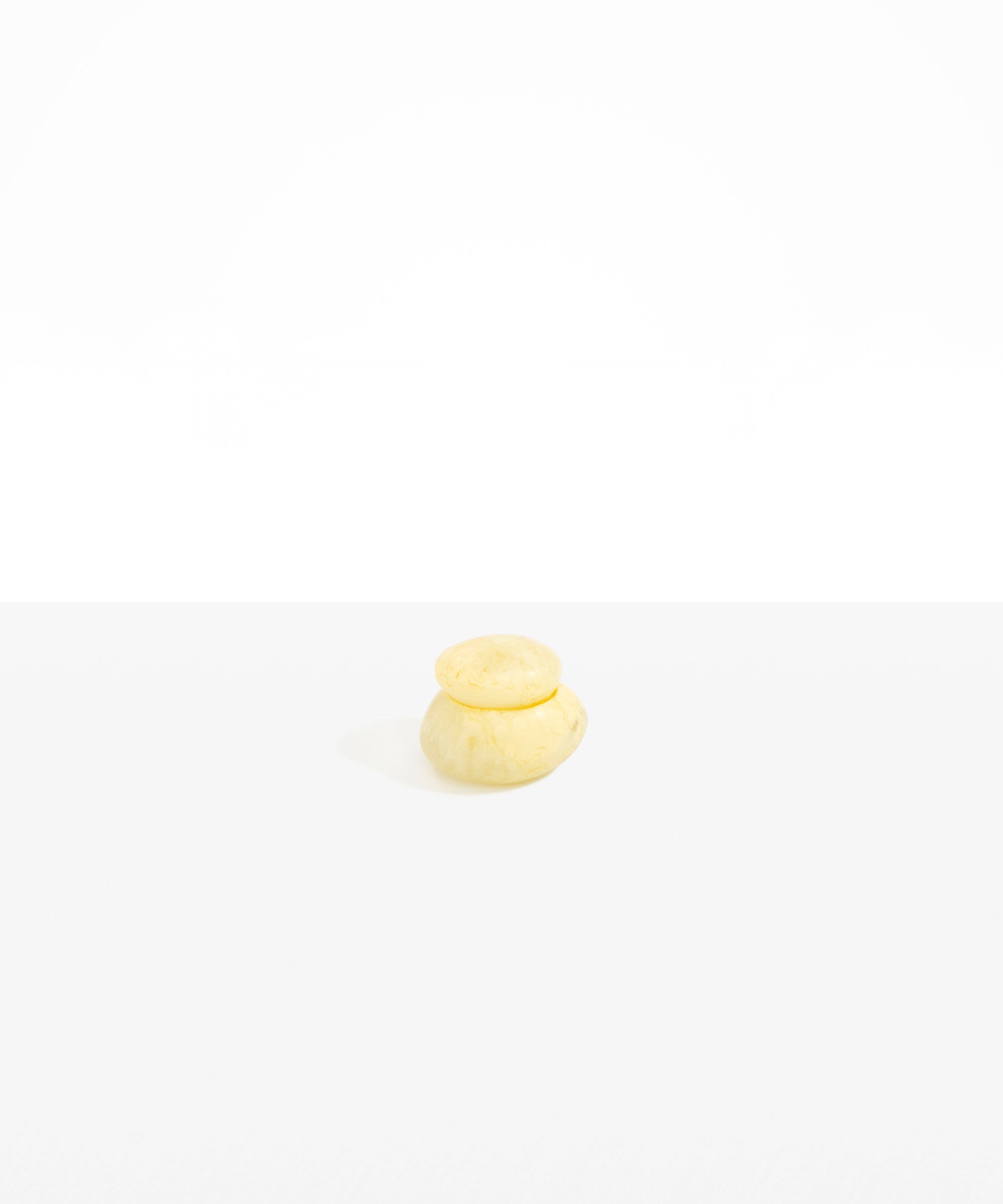 Dinosaur Designs Small Pebble Jar in Lemon Colour resin..