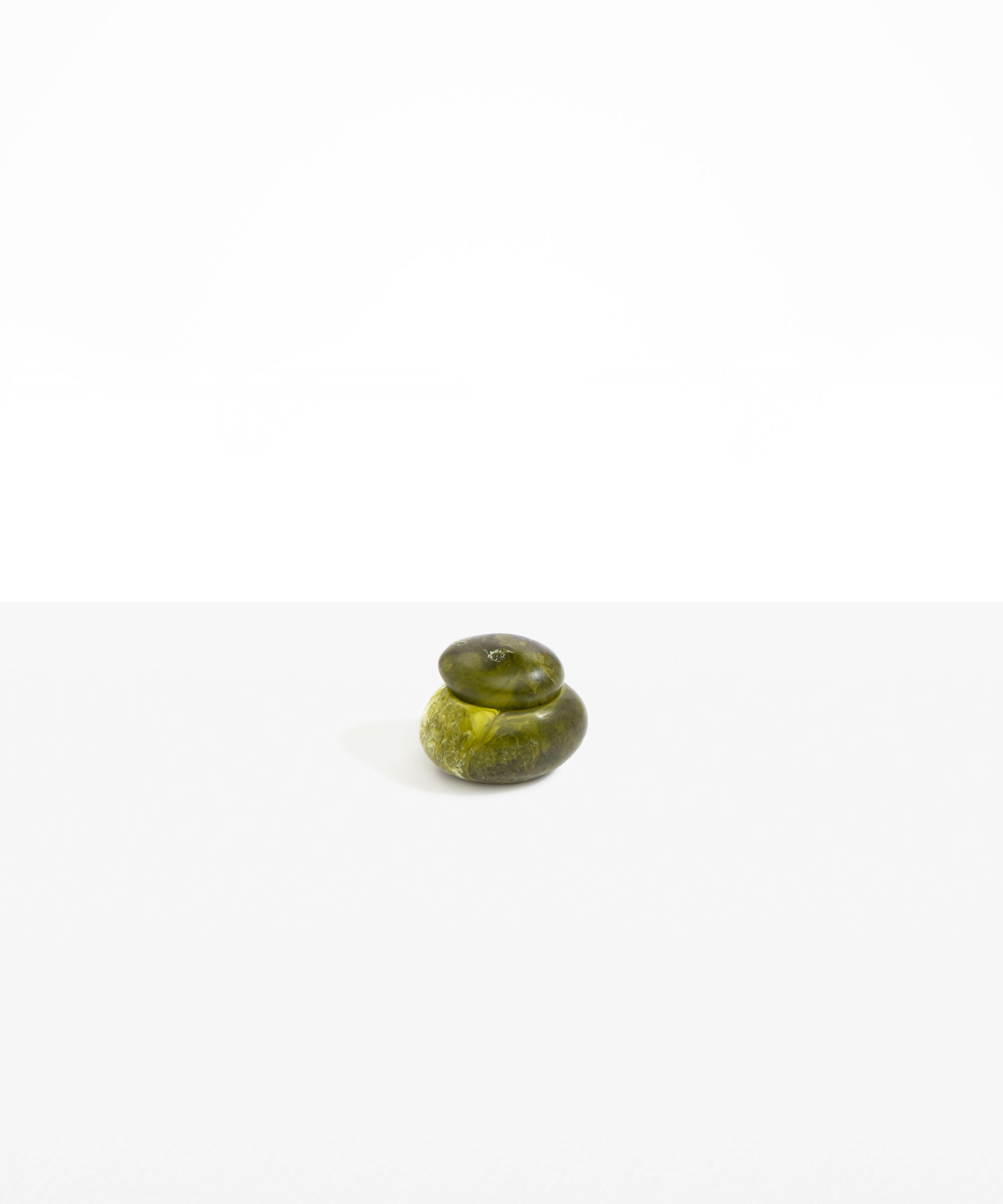 Dinosaur Designs Small Pebble Jar in Malachite Colour resin..