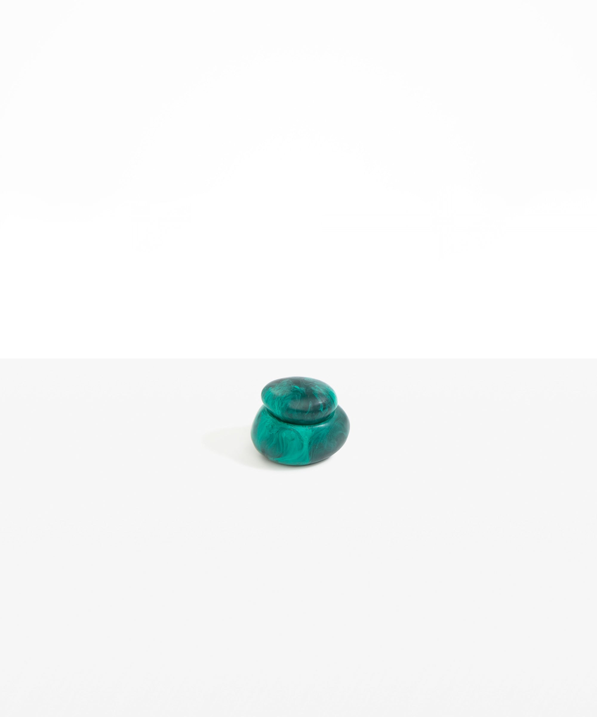 Dinosaur Designs Small Pebble Jar in Mineral Swirl Colour resin..