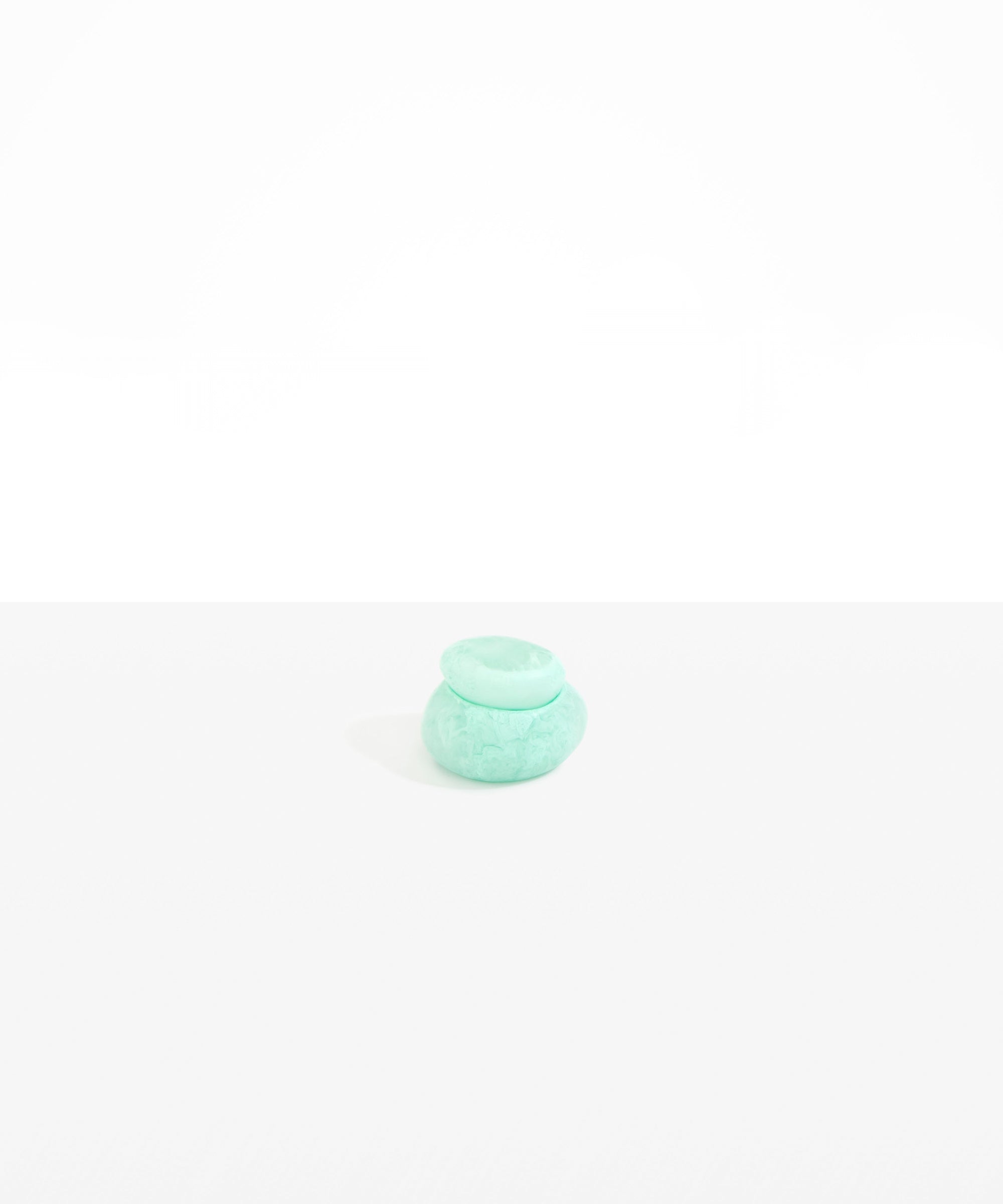 Dinosaur Designs Small Pebble Jar in Mint Colour resin..