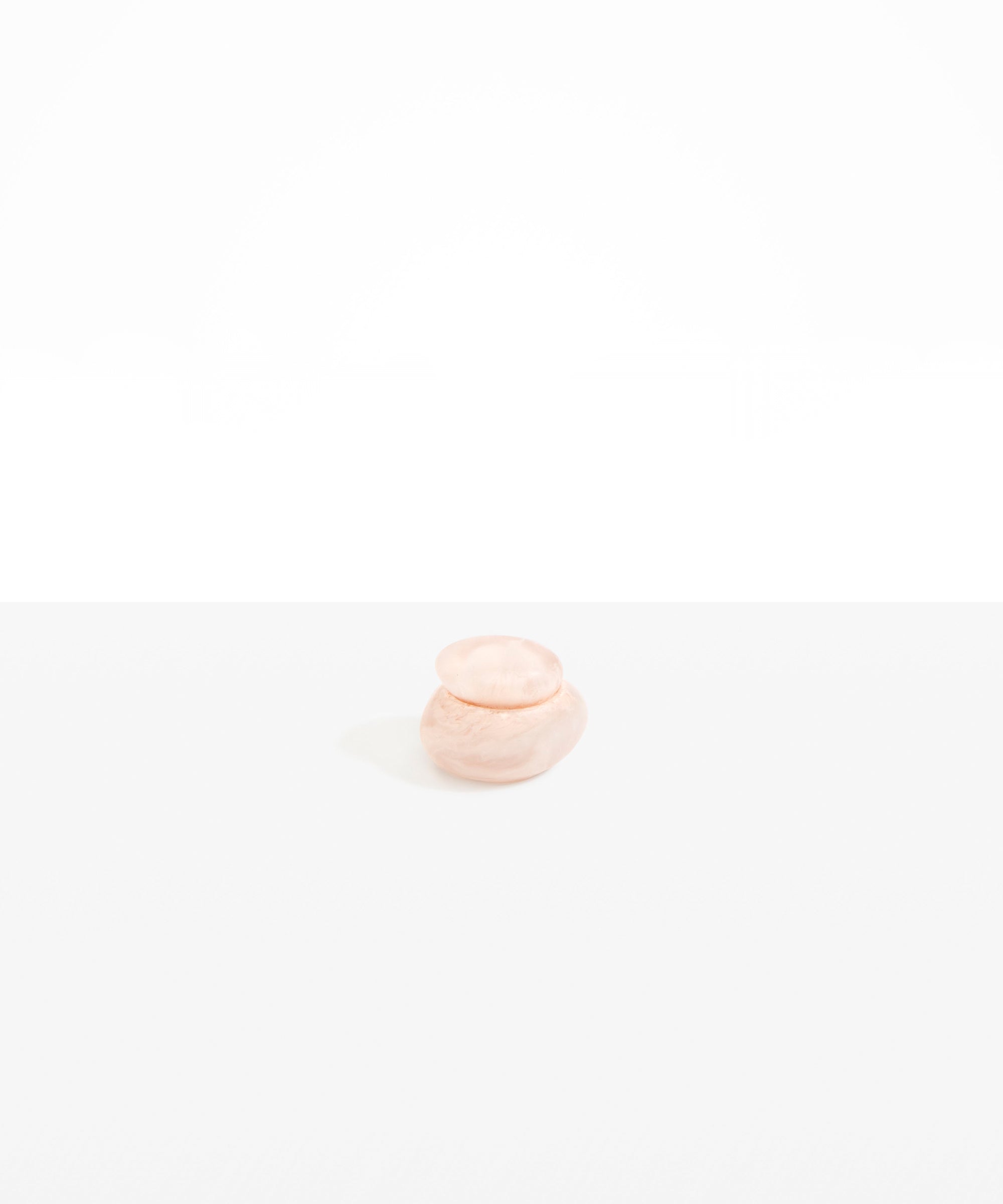 Dinosaur Designs Small Pebble Jar in Rose Swirl Colour resin..