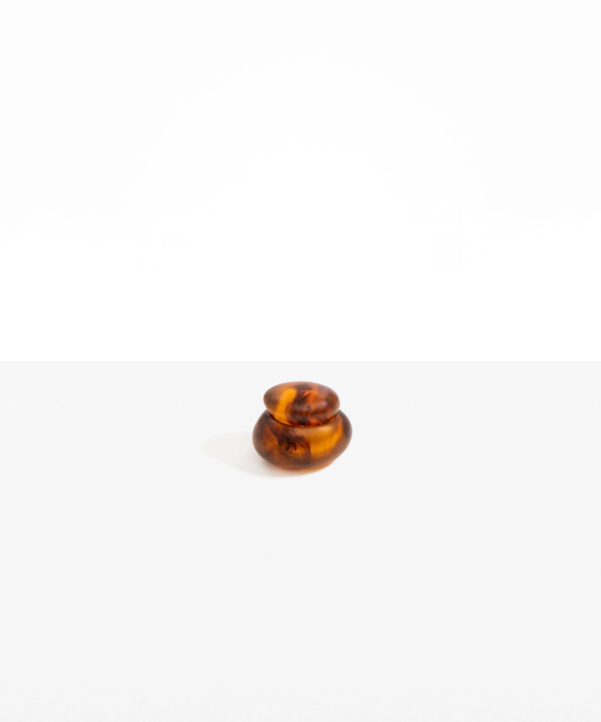 Dinosaur Designs Small Pebble Jar in Tortoise Colour resin..