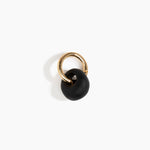 Dinosaur Designs Splash Keyring in Black Colour resin with Brass Metal.