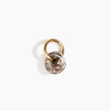 Dinosaur Designs Splash Keyring in Cappuccino Colour resin with Brass Metal...