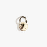 Dinosaur Designs Splash Keyring in Cappuccino Colour resin with Gunmetal Metal.