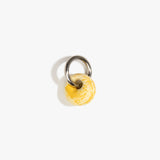 Dinosaur Designs Splash Keyring in Daisy Colour resin with Gunmetal Metal.