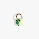 Dinosaur Designs Splash Keyring in Grass Colour resin with Gunmetal Metal.
