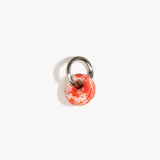 Dinosaur Designs Splash Keyring in Strawberry Colour resin with Gunmetal Metal.