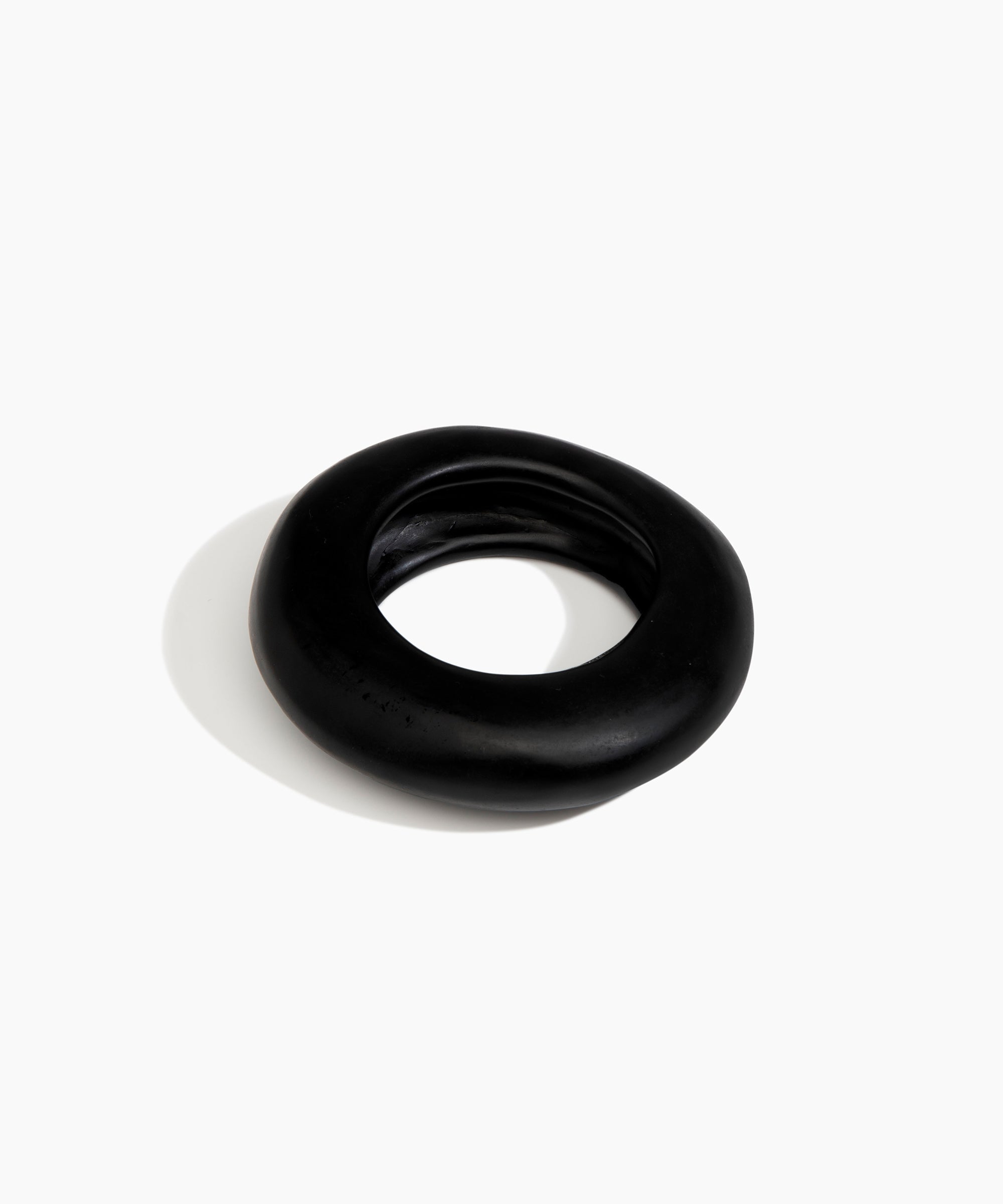 Dinosaur Designs Large Drift Bangle in Black Colour resin with Wide Fit..