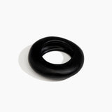 Dinosaur Designs Large Drift Bangle in Black Colour resin with Wide Fit.