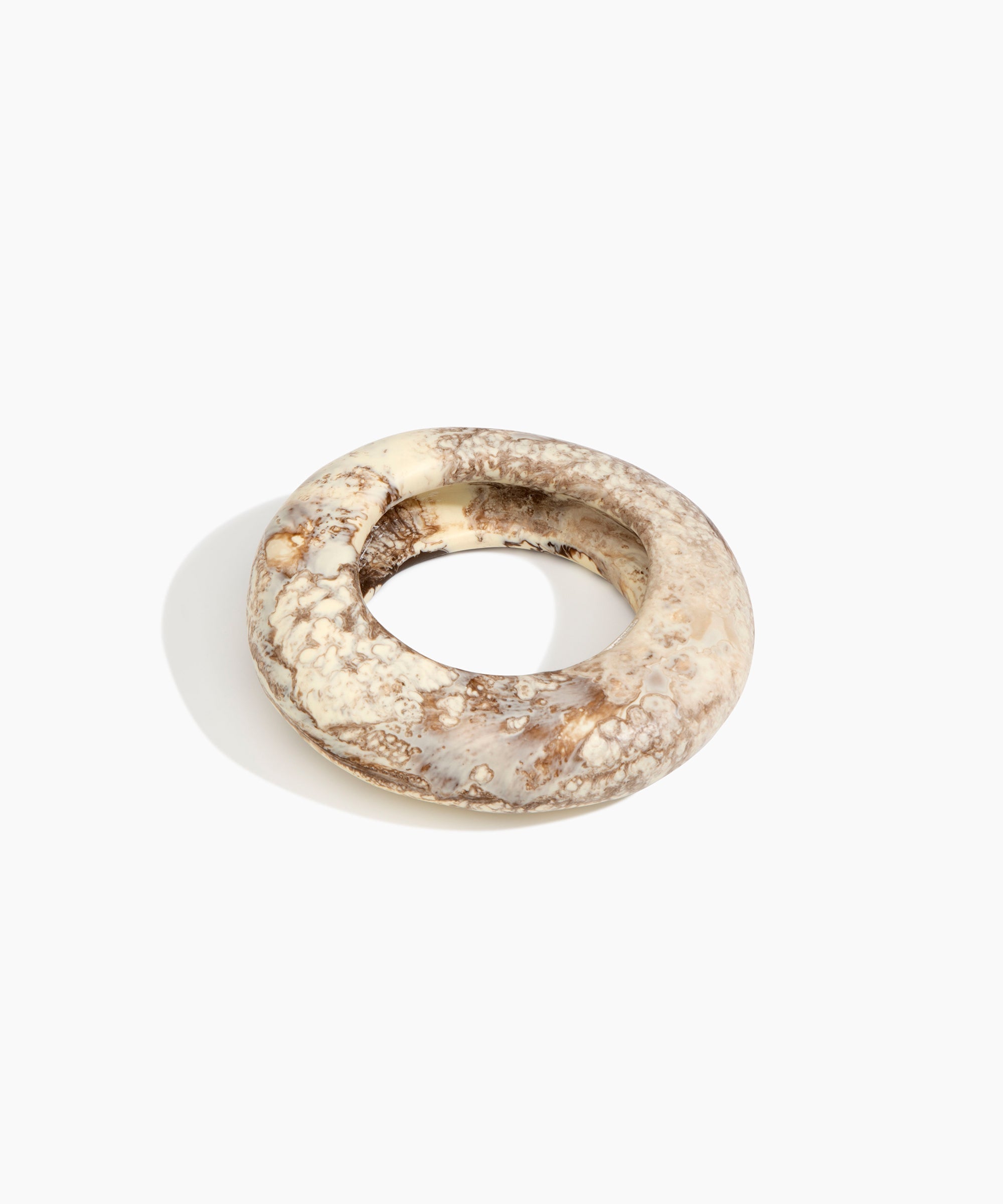 Dinosaur Designs Large Drift Bangle in Cappuccino Colour resin with Wide Fit...