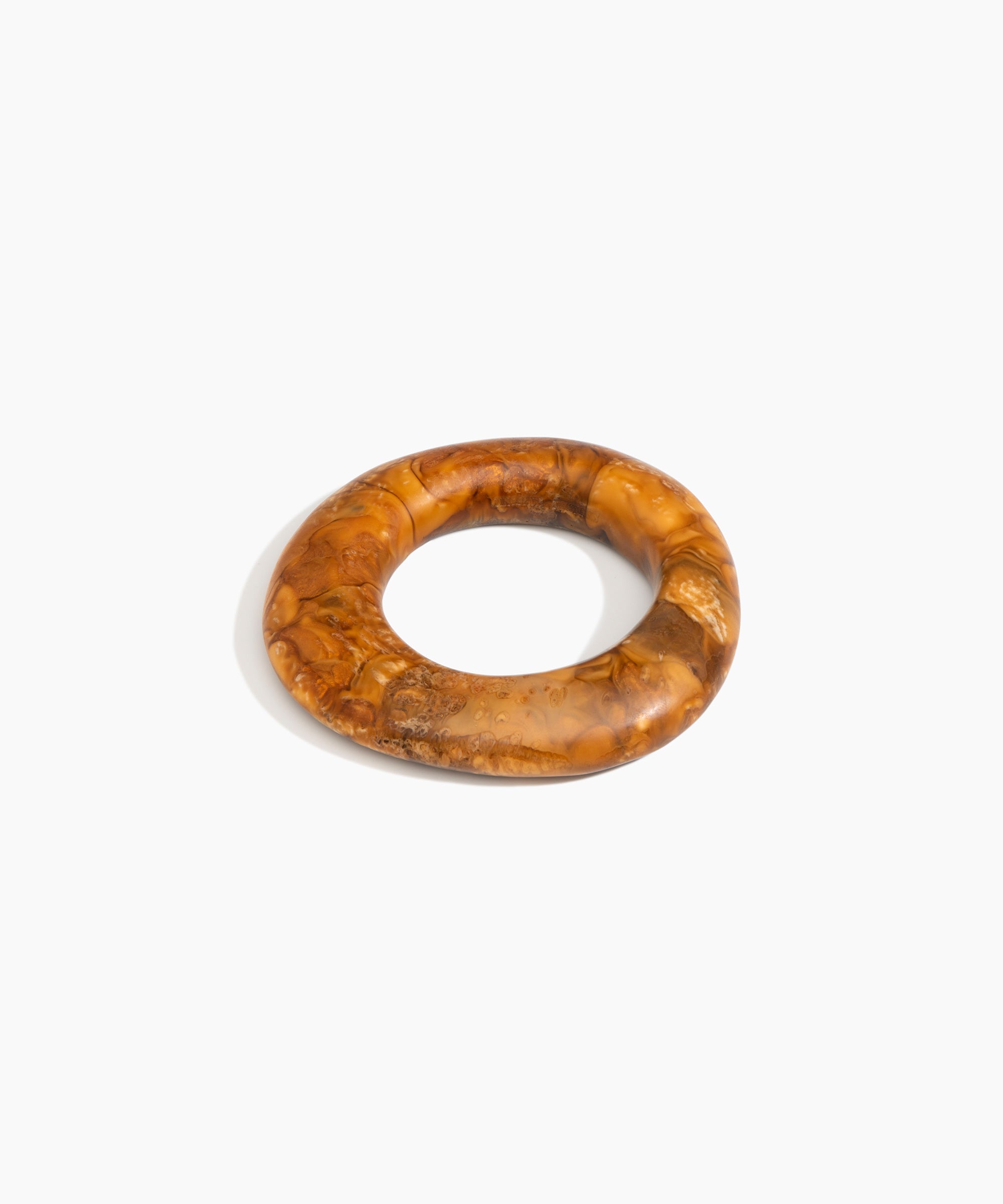 Dinosaur Designs Medium Drift Bangle in Dark Horn Colour resin with Wide Fit