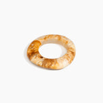Dinosaur Designs Medium Drift Bangle in Light Horn Colour resin with Wide Fit..