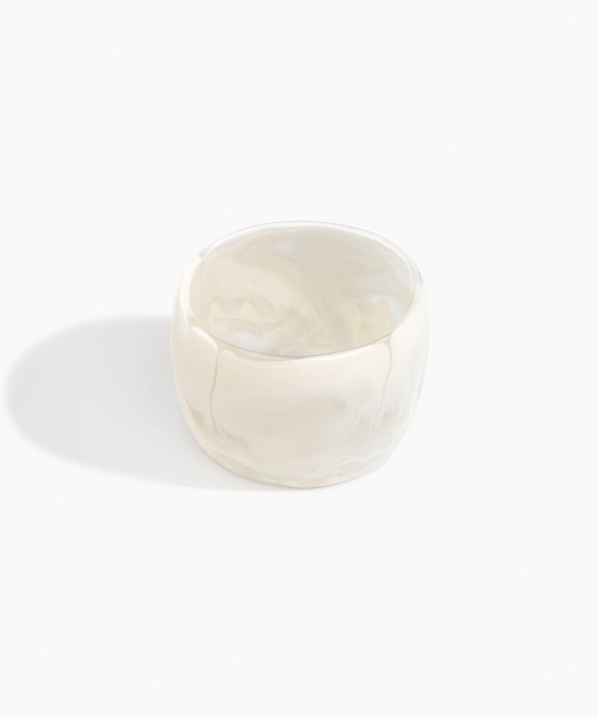 Dinosaur Designs Extra Large Organic Oval Bangle in Chalk Swirl Colour resin with Wide Fit