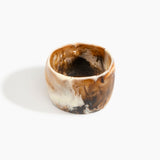 Dinosaur Designs Extra Large Organic Oval Bangle in Light Horn Colour resin with Wide Fit