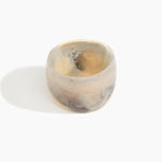 Dinosaur Designs Extra Large Organic Oval Bangle in Sandy Pearl Colour resin with Wide Fit