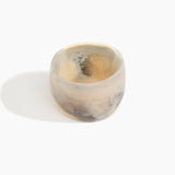 Dinosaur Designs Extra Large Organic Oval Bangle in Sandy Pearl Colour resin with Wide Fit
