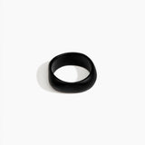 Dinosaur Designs Large Organic Bangle in Black Colour resin with Wide Fit