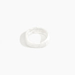 Dinosaur Designs Large Organic Bangle in Snow Swirl Colour resin with Wide Fit