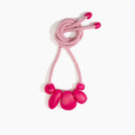 Dinosaur Designs Boulder Rock Necklace in Flamingo Colour resin