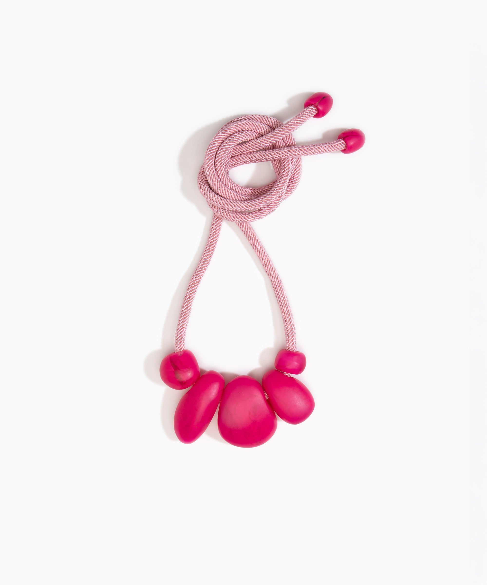 Dinosaur Designs Boulder Rock Necklace in Flamingo Colour resin