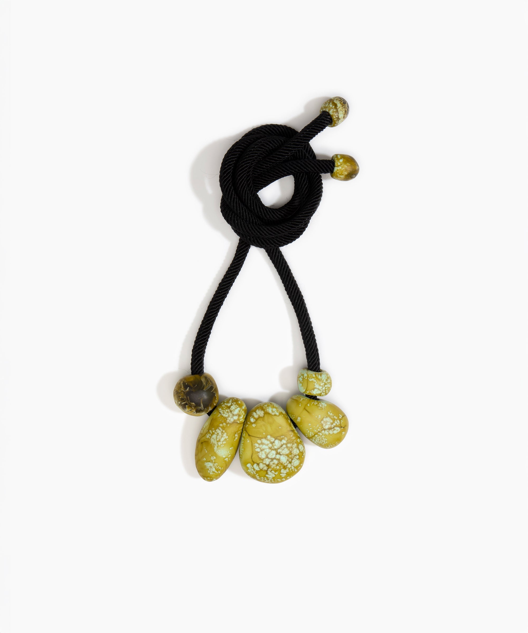 Dinosaur Designs Boulder Rock Necklace in Malachite Colour resin