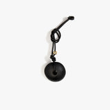 Dinosaur Designs Flat Watercolour Bag Charm in Black Colour resin with Brass Material.