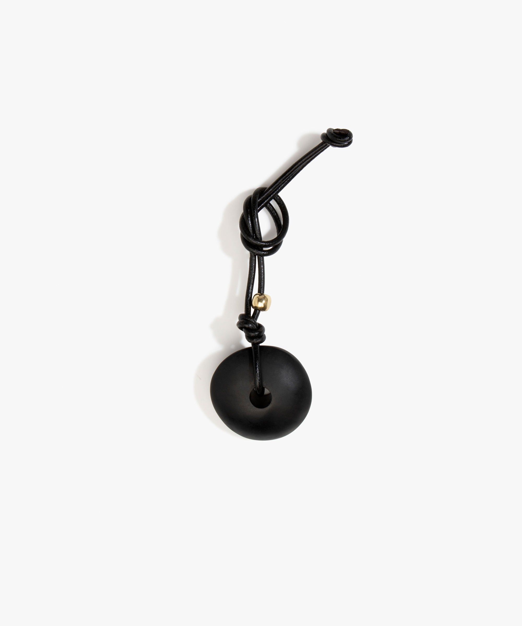 Dinosaur Designs Flat Watercolour Bag Charm in Black Colour resin with Brass Material